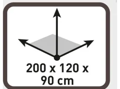 2 Personen Kuppel-Zelt 200 x 120 x 90 cm mit Belüftung und Mückennetz