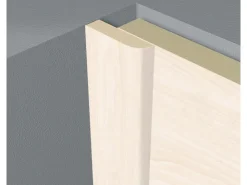 Abdeckleiste Birnbaum Weiß 6 mm x 25 mm Länge 2600 mm