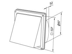Ablufthaube System Ø 100 mm