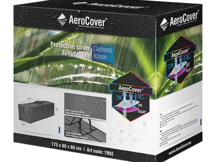 Aerocover Schutzhülle für Gartenmöbelkissen 60 cm x 80 cm x 175 cm Anthrazit* Kissen