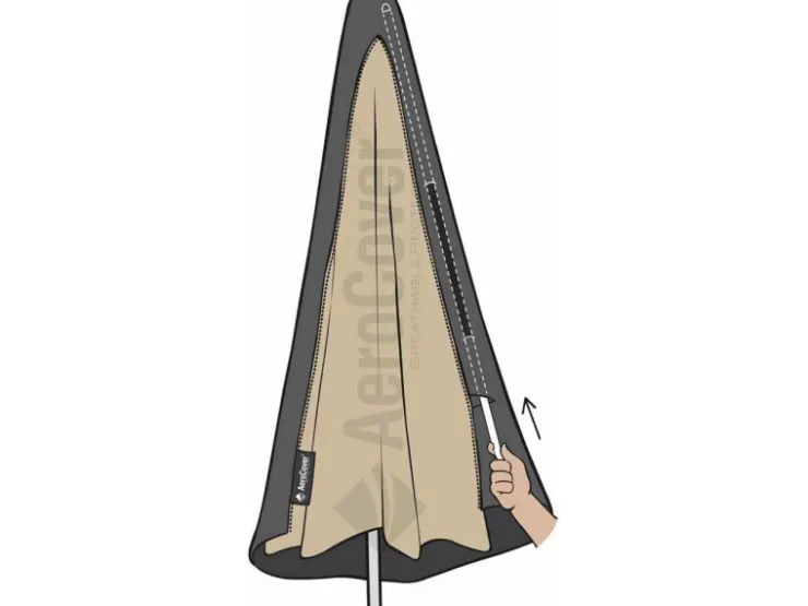 Aerocover Schutzhülle für Markt-/ Mittelstockschirme 165cm x 25/35cm Anthrazit* Leitern