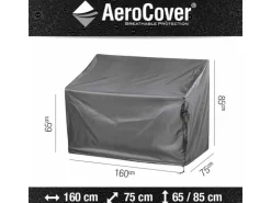 Aerocover Schutzhülle Gartenbank Anthrazit 160 cm x 75 cm x 65 - 85 cm* Sitzbänke