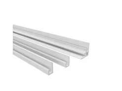 AICA 210cm Eckprofil mit Kantenprofil Aluminium Profil für 3mm Aluverbundplatte Matt Weiß* Stühle