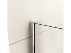 AICA 100x140cm Badewannenaufsatz Faltwand Duschwand 5mm ESG Duschabtrennung mit Handtuchhalter Eckeregalen