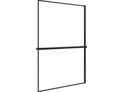 AICA 80x200cm Walk In Schwarz Aluminiumrahmen Duschwand mit Duschregal Handtuchhalter Duschabtrennung 8mm NANO Glass* Regale Schwarz