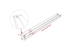 AICA 80x200cm Walk In Schwarz Aluminiumrahmen Duschwand mit Duschregal Handtuchhalter Duschabtrennung 8mm NANO Glass* Regale Schwarz