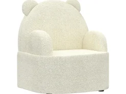 AIYAPLAY Kindersessel mit Weichem Teddyfleece Bärenform Beige