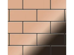 ALLOY Mosaik Fliese Massiv Metall Kupfer Gewalzt Kupfer 1,6mm Stark Subway-cm 1 Paket mit 50 Matten 0,58 m2 Kupfer* Mosaik