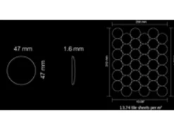 ALLOY Mosaik Fliese Massiv Metall Titan Hochglänzend Kupfer 1,6mm Stark Dome-ti-am 1 Paket mit 10 Matten 0,73 m2 Kupfer* Mosaik