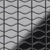 ALLOY Mosaik Fliese Massiv Metall Edelstahl Marine Hochglanz Kismet & Karma-s-s-mm 1 Paket mit 10 Matten 0,86 m2 Grau* Mosaik