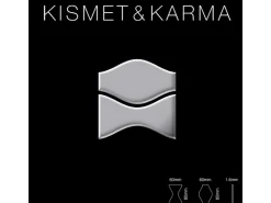 ALLOY Mosaik Fliese Massiv Metall Edelstahl Marine Hochglanz Kismet & Karma-s-s-mm 1 Paket mit 10 Matten 0,86 m2 Grau* Mosaik