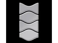 ALLOY Mosaik Fliese Massiv Metall Edelstahl Marine Hochglanz Kismet & Karma-s-s-mm 1 Paket mit 10 Matten 0,86 m2 Grau* Mosaik