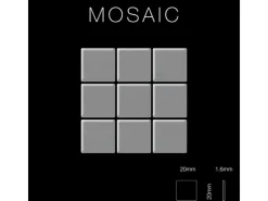 ALLOY Mosaik Fliese Massiv Metall Edelstahl Matt Grau 1,6mm Stark Mosaic-s-s-ma 1 Paket mit 10 Matten 1,04 m2 Grau* Mosaik