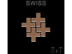 ALLOY Mosaik Fliese Massiv Metall Titan Hochglanz Kupfer 1,6mm Swiss Cross-ti-am 1 Paket mit 10 Matten 0,88 m2 Kupfer* Mosaik