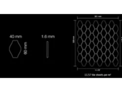 ALLOY Mosaik Fliese Massiv Metall Edelstahl Marine Gebürstet Grau 1,6mm Karma-s-s-mb, 1 Paket mit 10 Matten 0,86 m2 Grau* Mosaik