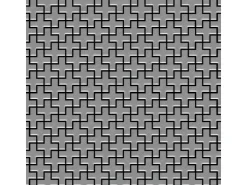 ALLOY Mosaik Fliese Massiv Metall Edelstahl Gebürstet Grau 1,6mm Swiss Cross-s-s-b 1 Paket mit 10 Matten 0,88 m2 Grau* Mosaik