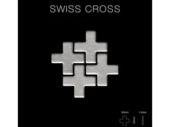 ALLOY Mosaik Fliese Massiv Metall Edelstahl Gebürstet Grau 1,6mm Swiss Cross-s-s-b 1 Paket mit 10 Matten 0,88 m2 Grau* Mosaik