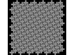 ALLOY Mosaik Fliese Massiv Metall Edelstahl Gebürstet Grau 1,6mm Swiss Cross-s-s-b 1 Paket mit 10 Matten 0,88 m2 Grau* Mosaik