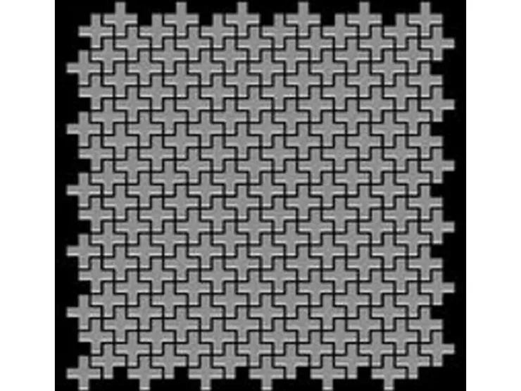 ALLOY Mosaik Fliese Massiv Metall Edelstahl Gebürstet Grau 1,6mm Swiss Cross-s-s-b 1 Paket mit 10 Matten 0,88 m2 Grau* Mosaik