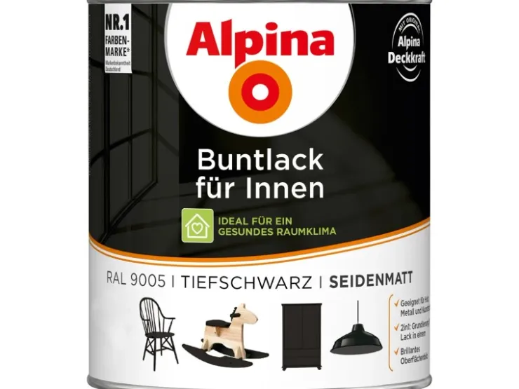 Alpina Buntlack für Innen seidenmatt 750 ml* Grundierung