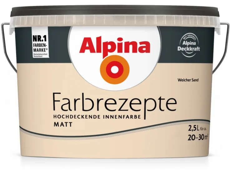 Alpina Farbrezepte matt 2,5 Liter