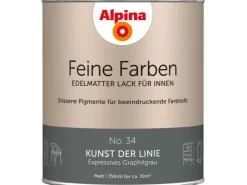 Alpina Feine Farben Lack No. 34 Kunst der Linie® Grau edelmatt 750 ml* Buntlacke|Grundierung