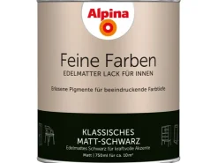 Alpina Feine Farben Lack Klassisches Matt-Schwarz 750 ml
