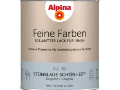 Alpina Feine Farben Lack No. 16 Steinblaue Schönheit ® Blau-Grau edelmatt 750 ml* Buntlacke|Grundierung
