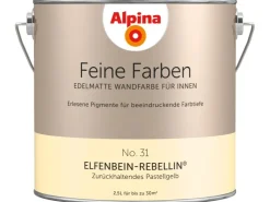 Alpina Feine Farben No. 31 Elfenbein-Rebellin® Pastellgelb edelmatt 2,5 l* Innenfarben