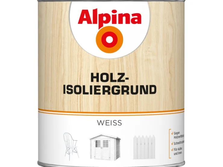 Alpina Holz-Isoliergrund Weiß matt 750 ml* Weißlacke|Grundierung