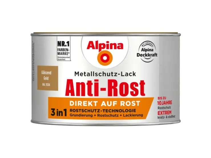 Alpina Metallschutz-Lack Anti-Rost glänzend 300 ml* Speziallacke