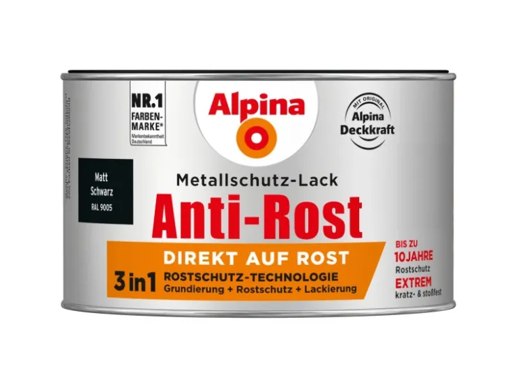 Alpina Metallschutz-Lack Anti-Rost matt 300 ml* Speziallacke