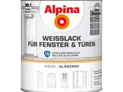 Alpina Weißlack für Fenster & Türen glänzend 2 Liter* Weißlacke