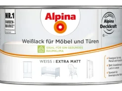 Alpina Weißlack für Möbel & Türen matt 300 ml* Weißlacke|Stühle