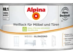 Alpina Weißlack für Möbel & Türen glänzend 300 ml* Weißlacke|Grundierung