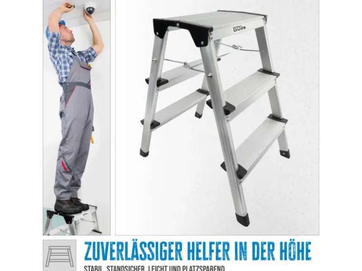 Güde Aluminium Trittleiter GAT 3S* Leitern