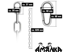 AMANKA 2er Set Hängesessel Kette 100 cm Aufhängung mit 4 Karabiner bis 230 kg* Sessel