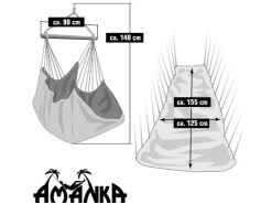 AMANKA XL-Hängesessel bis 100 kg Belastbar 155 x 125 cm