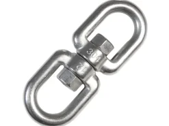AMANKA XL-Hängesessel Drehwirbel 10 x 125 mm bis 420 kg Silber
