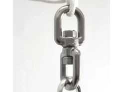 AMANKA XL-Hängesessel Drehwirbel 10 x 125 mm bis 420 kg Silber