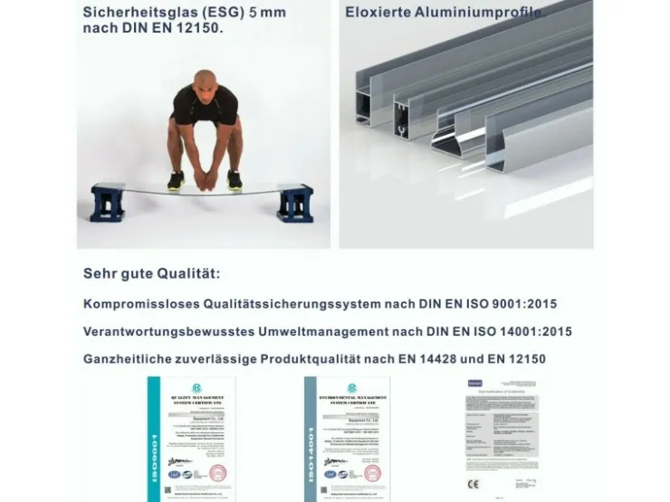 Aquabatos Badewannenfaltwand 130 x 140 cm 3tlg. Badewannenaufsatz Dusche Duschabtrennung Duschwand für Badewanne 5mm ESG Echtglas* Eckregale