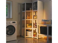AR Shelving Eckregal Erweiterungmodul Rivet Style 48 x 70 x 40 cm Grauweiß FSC®* Eckregale