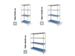 AR Shelving Lebensmittelregal Gastronorm L 180 cm x 150 cm x 50 cm* Kellerregale
