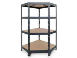 AR Shelving Rivet Eck-Schwerlastregal 180 x 90 x 45 cm 4 Böden Anthrazit FSC®