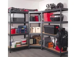 AR Shelving Rivet Eck-Schwerlastregal 180 x 90 x 45 cm 4 Böden Anthrazit FSC®