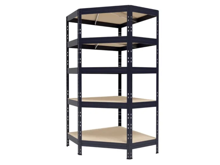 AR Shelving Rivet Eck-Schwerlastregal 180 x 90 x 45 cm 5 Böden Anthrazit FSC®* Holzregale|Eckregale