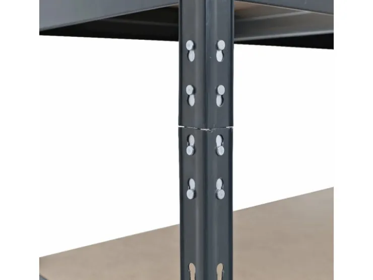 AR Shelving Rivet Schwerlastregal 180 x 120 x 60 cm 4 Böden Anthrazit FSC®* Holzregale