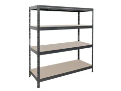 AR Shelving Rivet Schwerlastregal 180 x 150 x 60 cm 4 Böden Anthrazit FSC®* Kellerregale|Holzregale