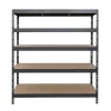 AR Shelving Rivet Schwerlastregal 180 x 150 x 45 cm 5 Böden Anthrazit FSC®