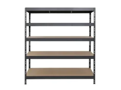 AR Shelving Rivet Schwerlastregal 180 x 150 x 45 cm 5 Böden Anthrazit FSC®